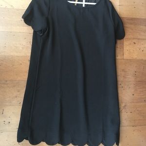 Scalloped black dress